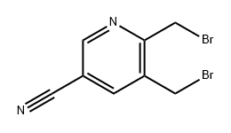 3-Pyridinecarbonitrile, 5,6-bis(bromomethyl)- 구조식 이미지