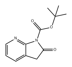 1H-Pyrrolo[2,3-b]pyridine-1-carboxylic acid, 2,3-dihydro-2-oxo-, 1,1-dimethylethyl ester 구조식 이미지