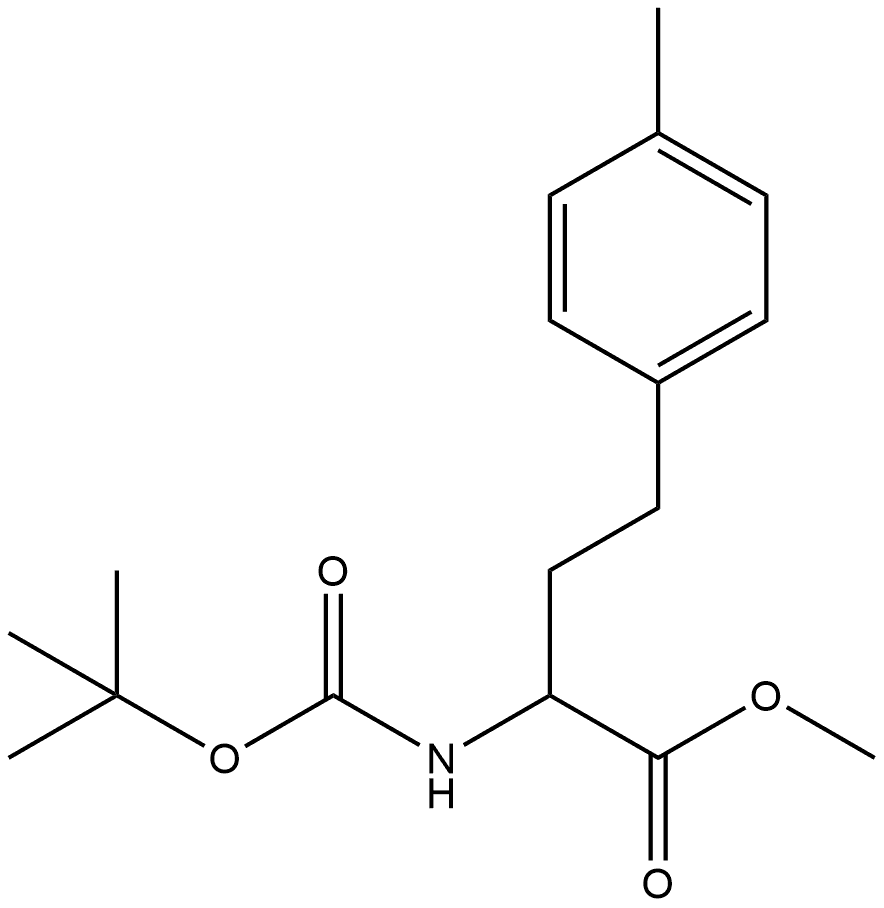 methyl 2-((tert-butoxycarbonyl)amino)-4-(p-tolyl)butanoate Structure