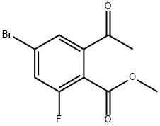 Benzoic acid, 2-acetyl-4-bromo-6-fluoro-, methyl ester Structure