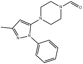 4-(3-Methyl-1-phenyl-1H-pyrazol-5-yl)-1-piperazinecarboxaldehyde Structure