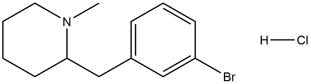 2-(3-Bromobenzyl)-1-methylpiperidine hydrochloride Structure