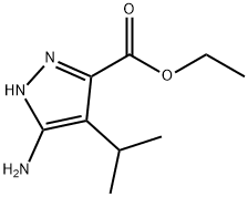 1H-Pyrazole-3-carboxylic acid, 5-amino-4-(1-methylethyl)-, ethyl ester Structure