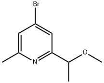 Pyridine, 4-bromo-2-(1-methoxyethyl)-6-methyl- 구조식 이미지