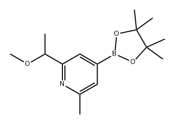 Pyridine, 2-(1-methoxyethyl)-6-methyl-4-(4,4,5,5-tetramethyl-1,3,2-dioxaborolan-2-yl)- 구조식 이미지