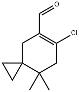 Spiro[2.5]oct-5-ene-5-carboxaldehyde, 6-chloro-8,8-dimethyl- 구조식 이미지