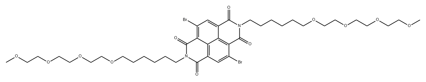 Benzo[lmn][3,8]phenanthroline-1,3,6,8(2H,7H)-tetrone, 4,9-dibromo-2,7-di-7,10,13,16-tetraoxaheptadec-1-yl- Structure