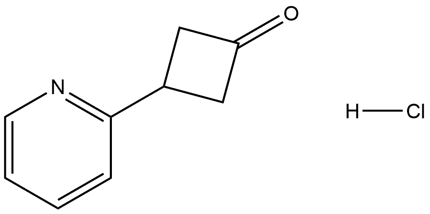 3-Pyridin-2-yl-cyclobutanone hydrochloride Structure