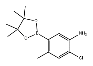 Benzenamine, 2-chloro-4-methyl-5-(4,4,5,5-tetramethyl-1,3,2-dioxaborolan-2-yl)- 구조식 이미지