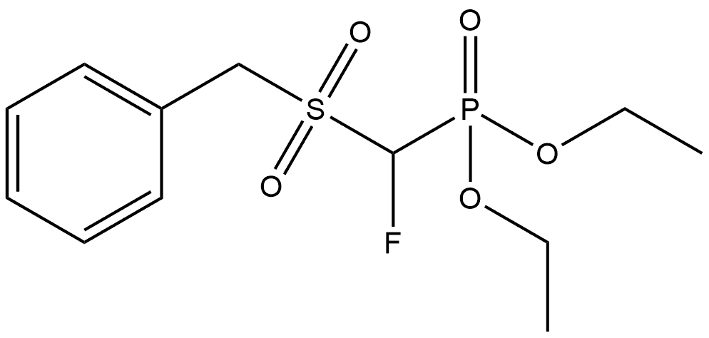 diethyl ((benzylsulfonyl)fluoromethyl)phosphonate Structure