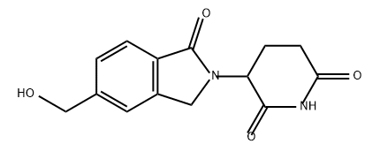 2,6-Piperidinedione, 3-[1,3-dihydro-5-(hydroxymethyl)-1-oxo-2H-isoindol-2-yl]- 구조식 이미지