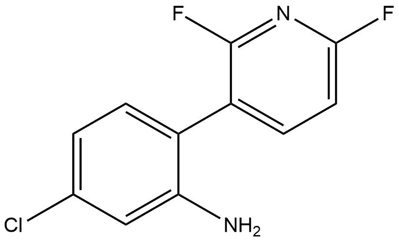 5-Chloro-2-(2,6-difluoro-3-pyridinyl)benzenamine Structure