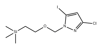 1H-Pyrazole, 3-chloro-5-iodo-1-[[2-(trimethylsilyl)ethoxy]methyl]- Structure