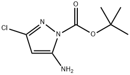 1H-Pyrazole-1-carboxylic acid, 5-amino-3-chloro-, 1,1-dimethylethyl ester Structure