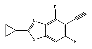 Benzothiazole, 2-cyclopropyl-5-ethynyl-4,6-difluoro- 구조식 이미지