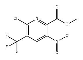 2-Pyridinecarboxylic acid, 6-chloro-3-nitro-5-(trifluoromethyl)-, methyl ester Structure