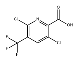 2-Pyridinecarboxylic acid, 3,6-dichloro-5-(trifluoromethyl)- Structure