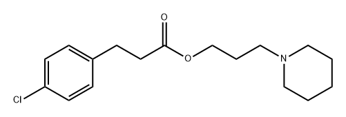 Benzenepropanoic acid, 4-chloro-, 3-(1-piperidinyl)propyl ester Structure