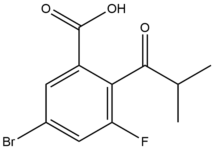 5-bromo-3-fluoro-2-isobutyrylbenzoic acid Structure