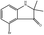 3H-Indol-3-one, 4-bromo-1,2-dihydro-2,2-dimethyl- 구조식 이미지