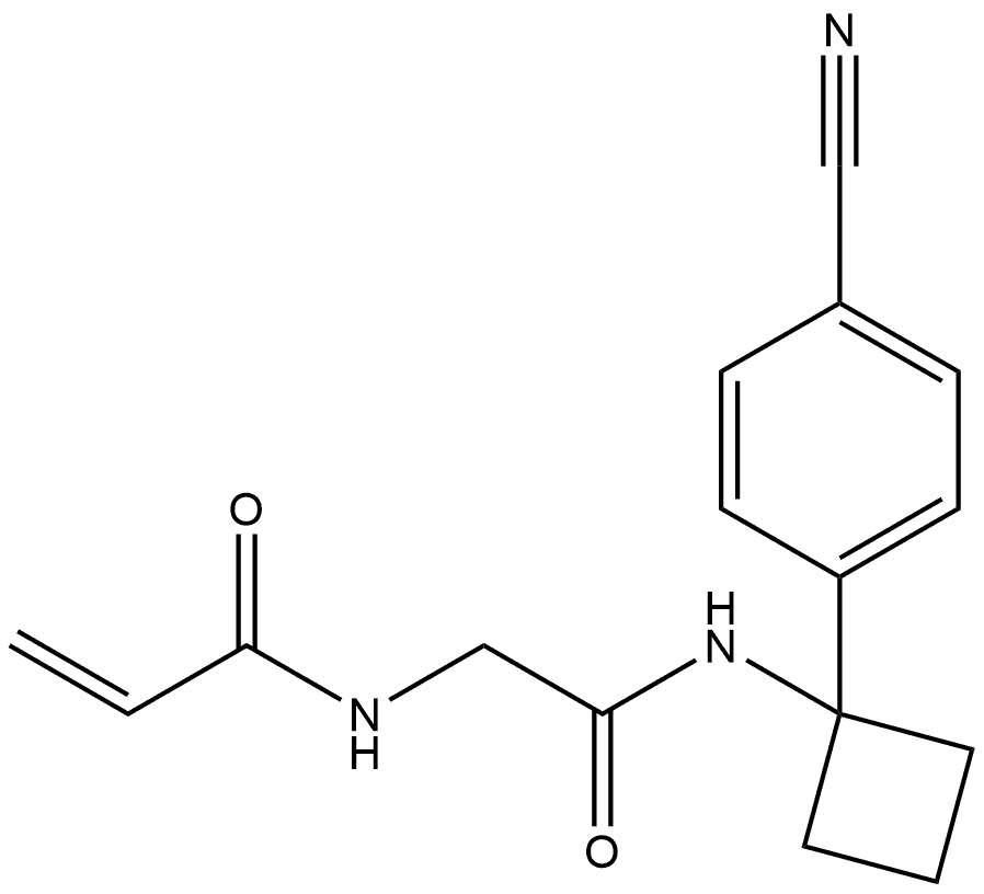 N-2-1-(4-Cyanophenyl)cyclobutylamino-2-oxoethyl-2-propenamide Structure