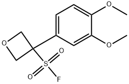 3-Oxetanesulfonyl fluoride, 3-(3,4-dimethoxyphenyl)- 구조식 이미지