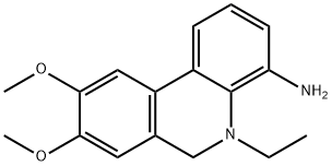 4-Phenanthridinamine, 5-ethyl-5,6-dihydro-8,9-dimethoxy- Structure