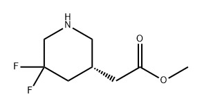 3-Piperidineacetic acid, 5,5-difluoro-, methyl ester, (3R)- 구조식 이미지