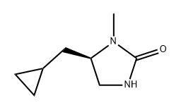 2-Imidazolidinone, 5-(cyclopropylmethyl)-1-methyl-, (5R)- 구조식 이미지