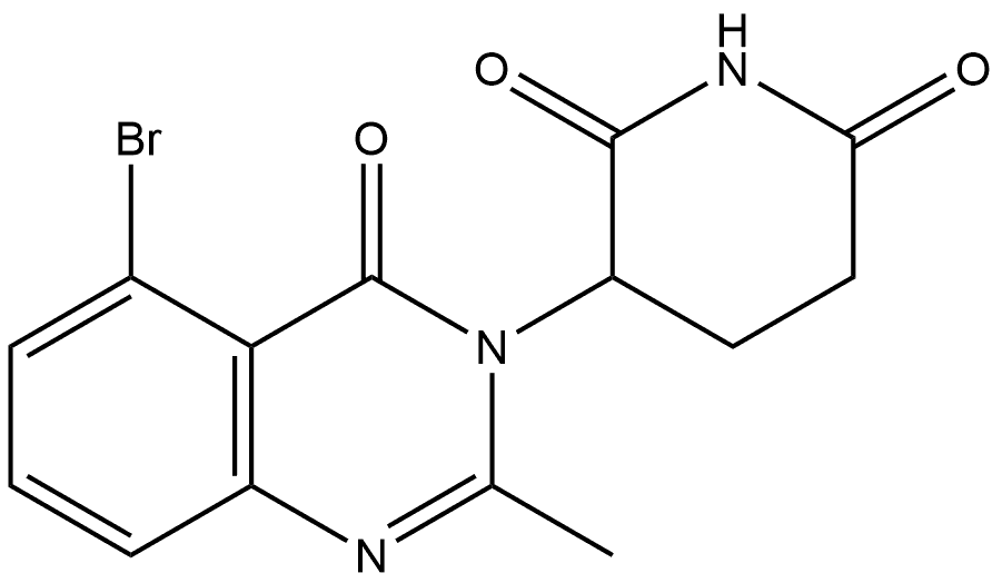 3-(5-bromo-2-methyl-4-oxoquinazolin-3(4H)-yl)piperidine-2,6-dione Structure