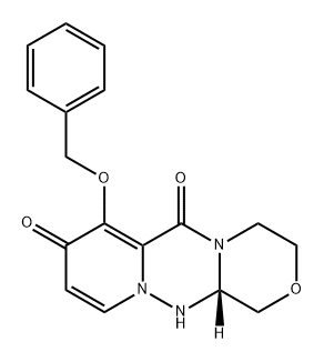 1H-[1,4]Oxazino[3,4-c]pyrido[2,1-f][1,2,4]triazine-6,8-dione, 3,4,12,12a-tetrahydro-7-(phenylmethoxy)-, (12aS)- Structure