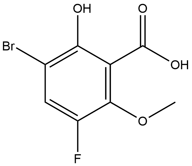 3-Bromo-5-fluoro-2-hydroxy-6-methoxybenzoic acid Structure