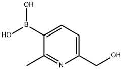 B-[6-(Hydroxymethyl)-2-methyl-3-pyridinyl]boronic acid Structure