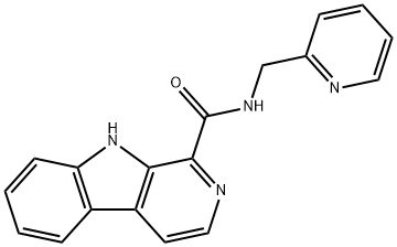 9H-Pyrido[3,4-b]indole-1-carboxamide, N-(2-pyridinylmethyl)- Structure