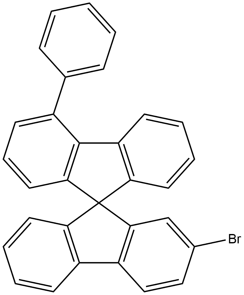 2-Bromo-4′-phenyl-9,9′-spirobi[9H-fluorene] 구조식 이미지
