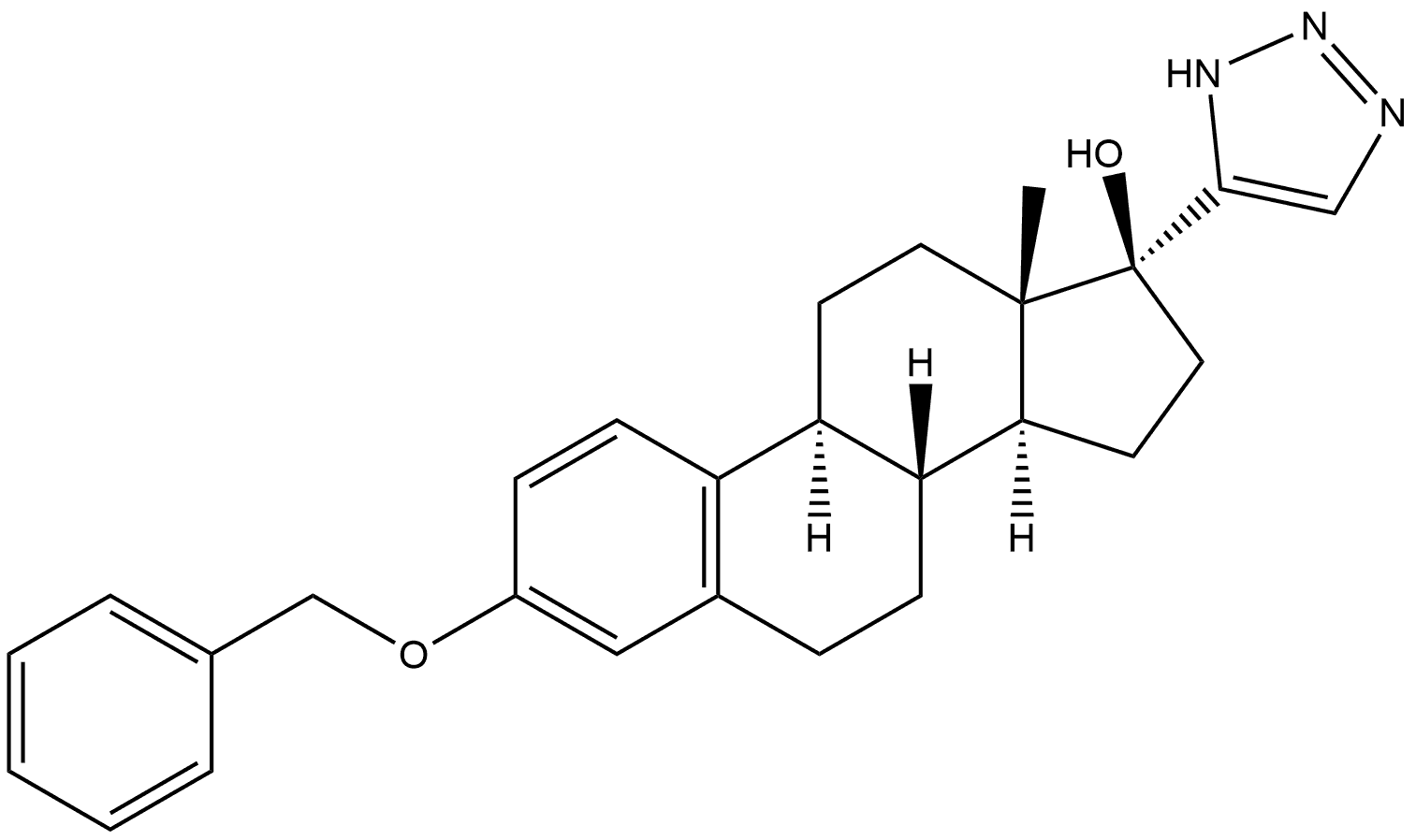 (17β)-3-(Phenylmethoxy)-17-(1H-1,2,3-triazol-5-yl)estra-1,3,5(10)-trien-17-ol Structure