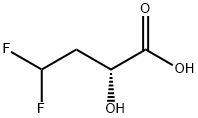 Butanoic acid, 4,4-difluoro-2-hydroxy-, (2R)- Structure