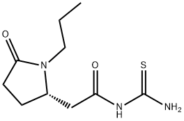 2-Pyrrolidineacetamide, N-(aminothioxomethyl)-5-oxo-1-propyl-, (2S)- Structure
