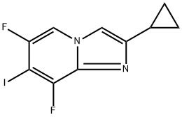 Imidazo[1,2-a]pyridine, 2-cyclopropyl-6,8-difluoro-7-iodo- Structure