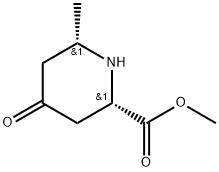 2-Piperidinecarboxylic acid, 6-methyl-4-oxo-, methyl ester, (2S,6S)- 구조식 이미지
