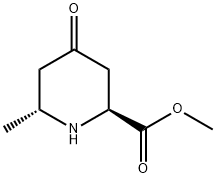 2-Piperidinecarboxylic acid, 6-methyl-4-oxo-, methyl ester, (2S,6R)- 구조식 이미지