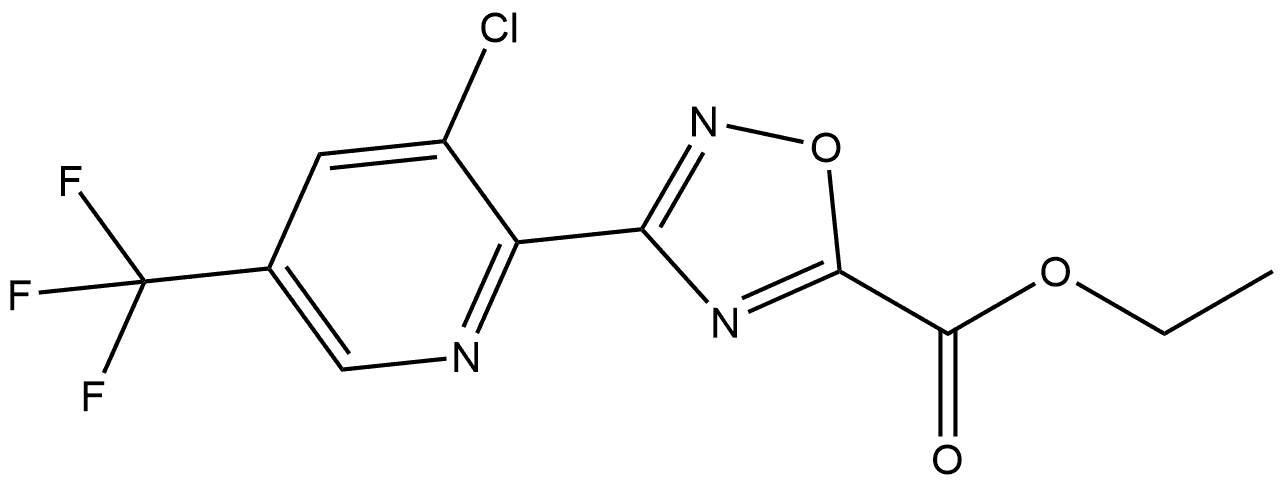 Ethyl 3-[3-Chloro-5-(trifluoromethyl)-2-pyridyl]-1,2,4-oxadiazole-5-carboxylate Structure