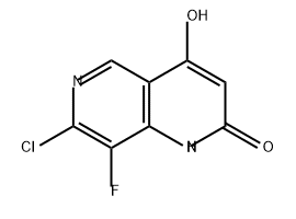 1,6-Naphthyridin-2(1H)-one, 7-chloro-8-fluoro-4-hydroxy- 구조식 이미지