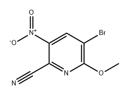 2-Pyridinecarbonitrile, 5-bromo-6-methoxy-3-nitro- 구조식 이미지