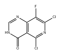 Pyrido[4,3-d]pyrimidin-4(3H)-one, 5,7-dichloro-8-fluoro- 구조식 이미지