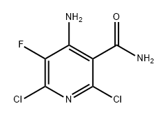 3-Pyridinecarboxamide, 4-amino-2,6-dichloro-5-fluoro- Structure