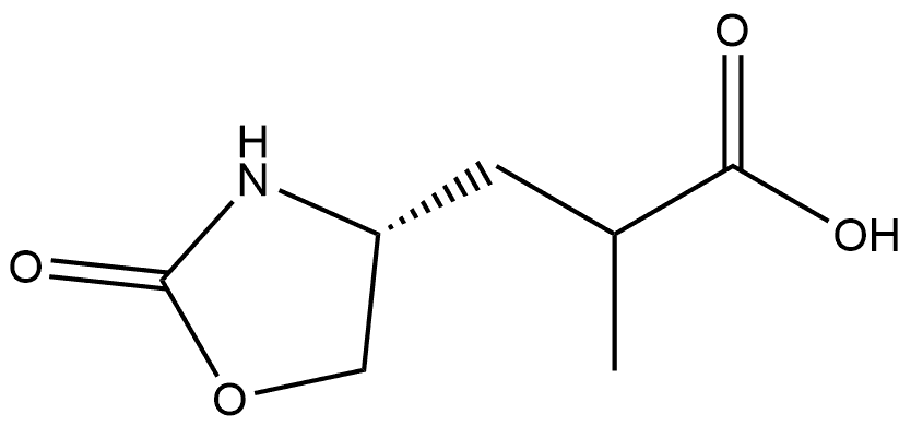 (4R)-α-Methyl-2-oxo-4-oxazolidinepropanoic acid Structure