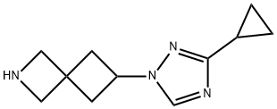 2-Azaspiro[3.3]heptane, 6-(3-cyclopropyl-1H-1,2,4-triazol-1-yl)- 구조식 이미지