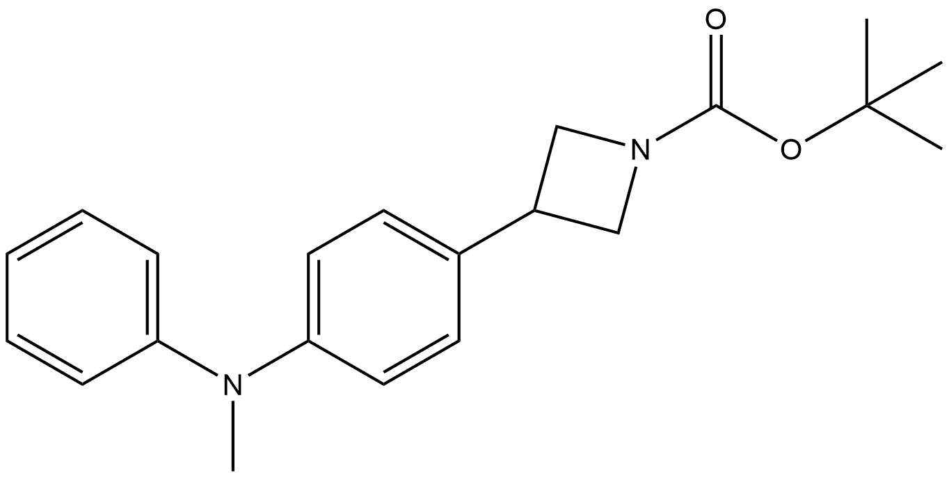 Benzyl 3-(4-(methyl(phenyl)amino)phenyl)azetidine-1-carboxylate Structure