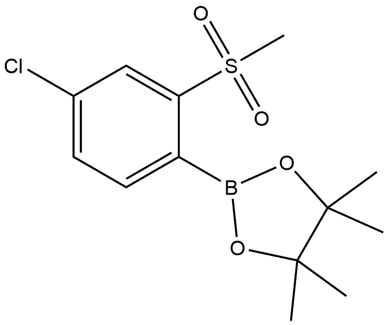 2-(4-chloro-2-(methylsulfonyl)phenyl)-4,4,5,5-tetramethyl-1,3,2-dioxaborolane 구조식 이미지